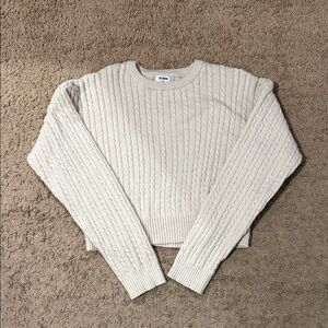 Cotton On Women's Beige Cable Knit Sweater